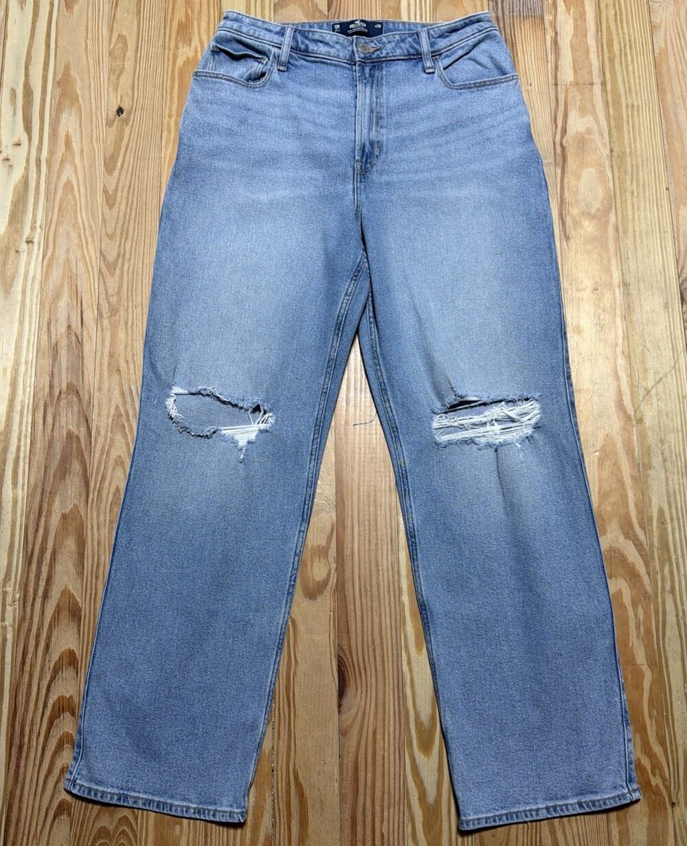 Hollister Ultra High Rise Dad Women Jeans Vintage Stretch Jeans Size 12R 31x31